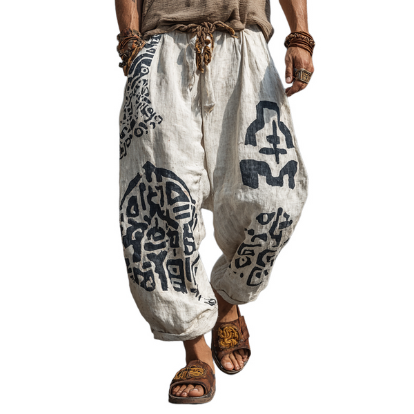 Men's Bohemian Print Loose Pants