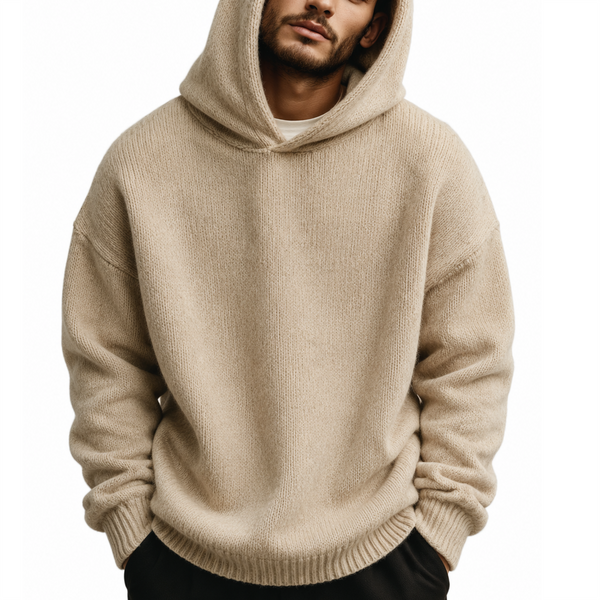 Men's Classic Casual Hooded Loose Sweater