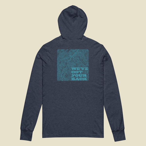 Got Your Back Sun Hoodie - Heather Navy