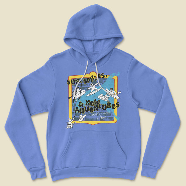 Sun Smiles Adventures Hoodie - Heather Columbia Blue