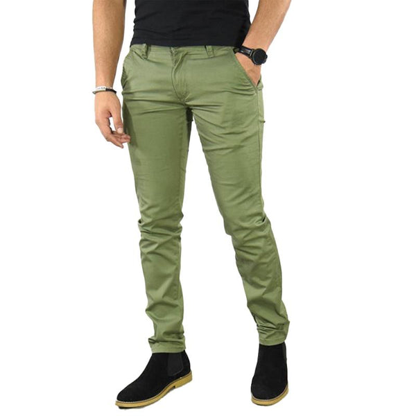 Men's Solid Color Casual Trousers