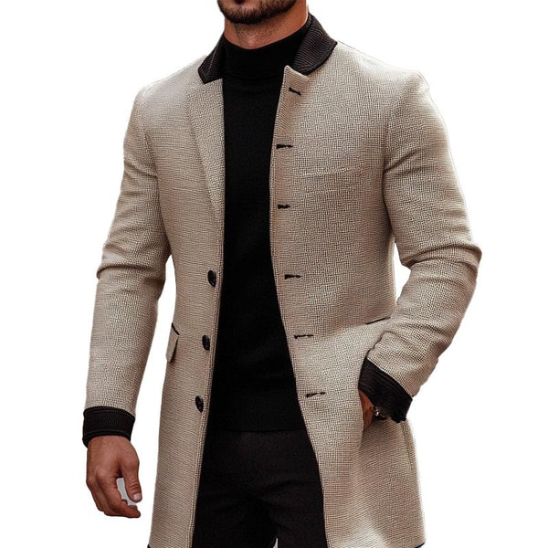 Men's Colorblock Mid-length Suit Jacket