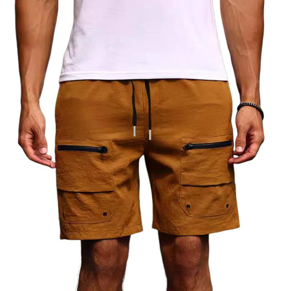 Men's Workwear Loose Solid Color Shorts